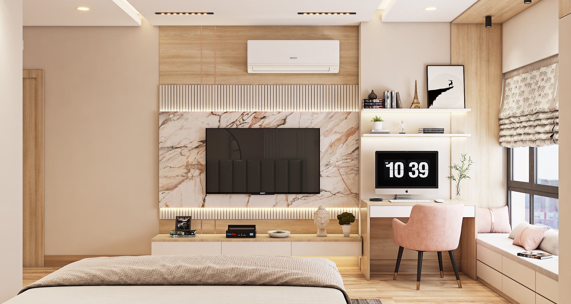 Bedroom peach colour-1