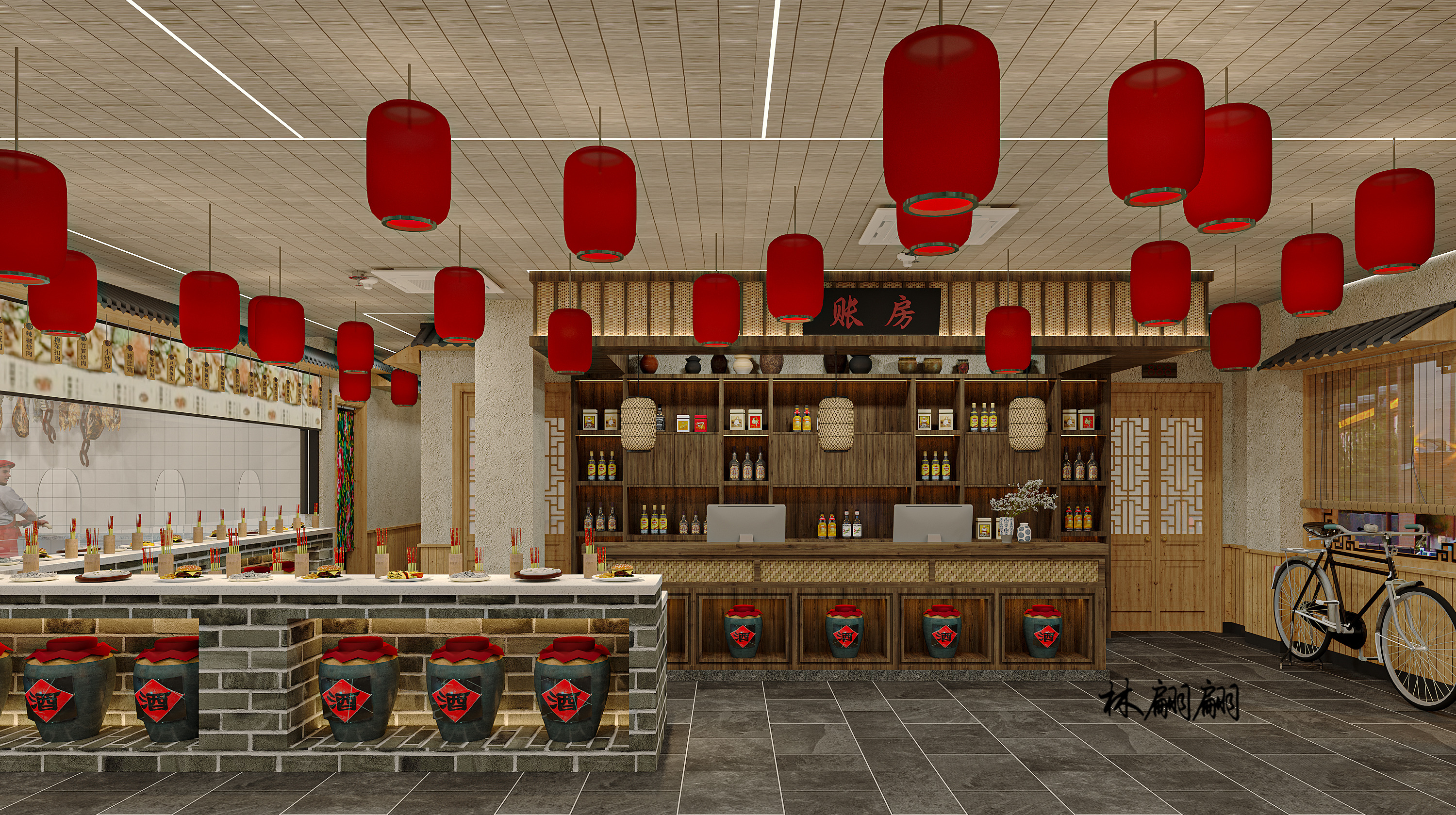 餐饮空间 东北铁锅炖设计-6