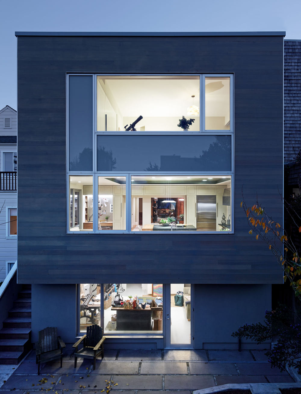 夏洛克河中沙洲 · 玻璃与 cedar 木的现代扩展丨United StatesSan Francisco-3