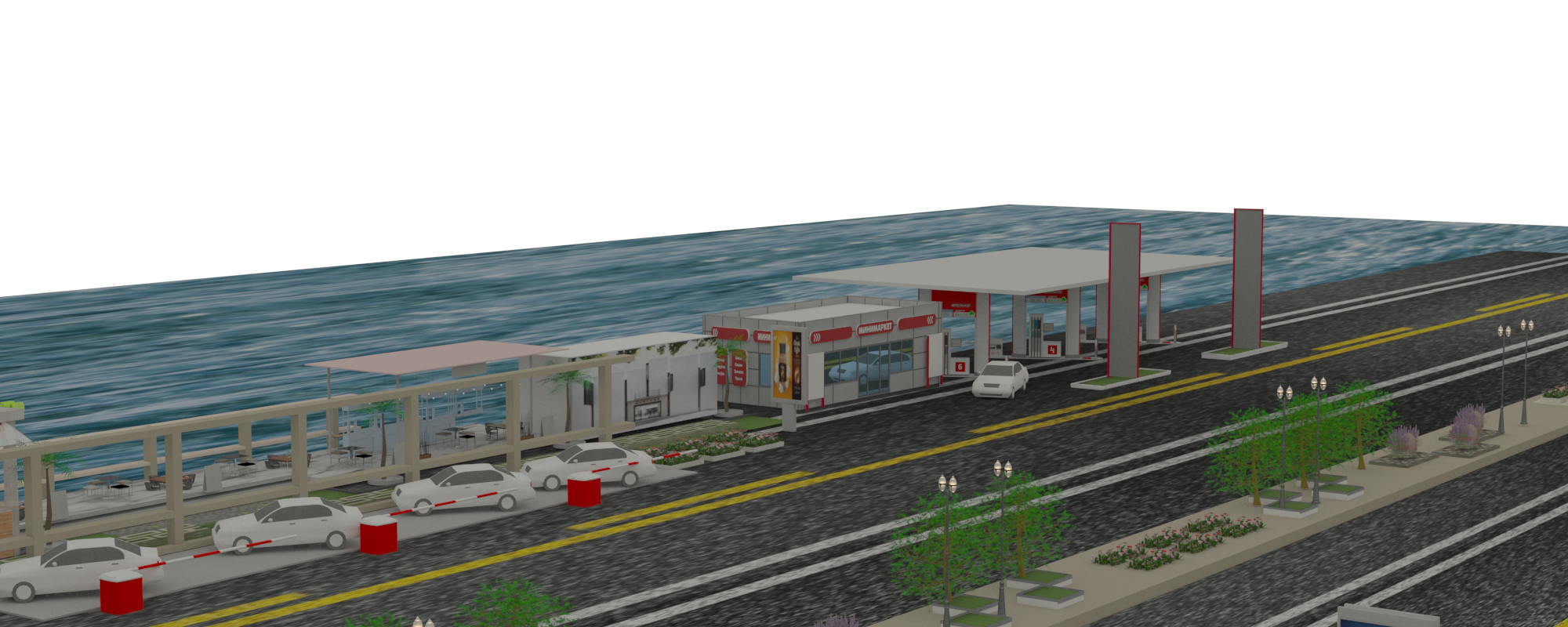 city ​​entrance And a rest area for Ras El-Bar city-4