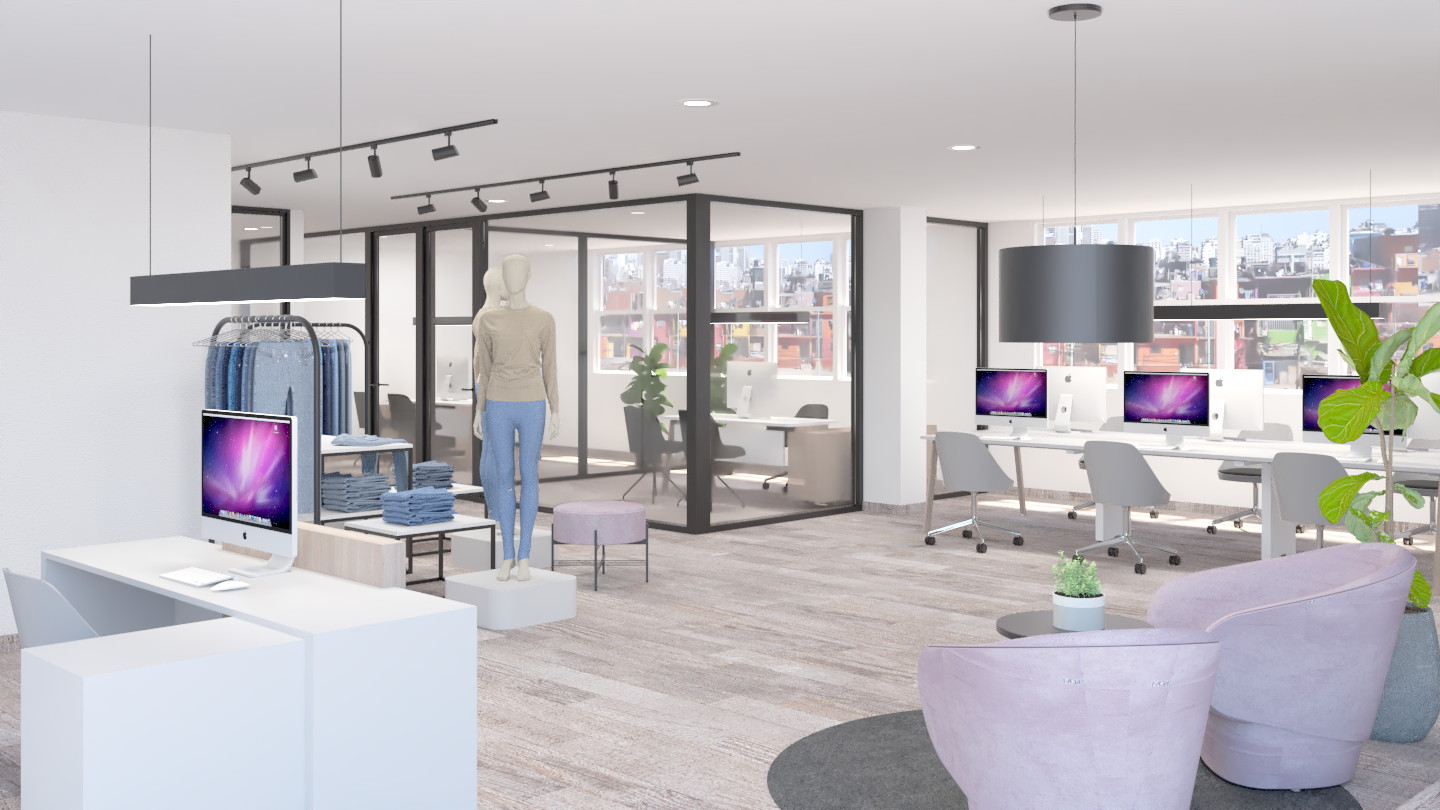 Interior design proposal, Jeans fabric offices+Showroom-6