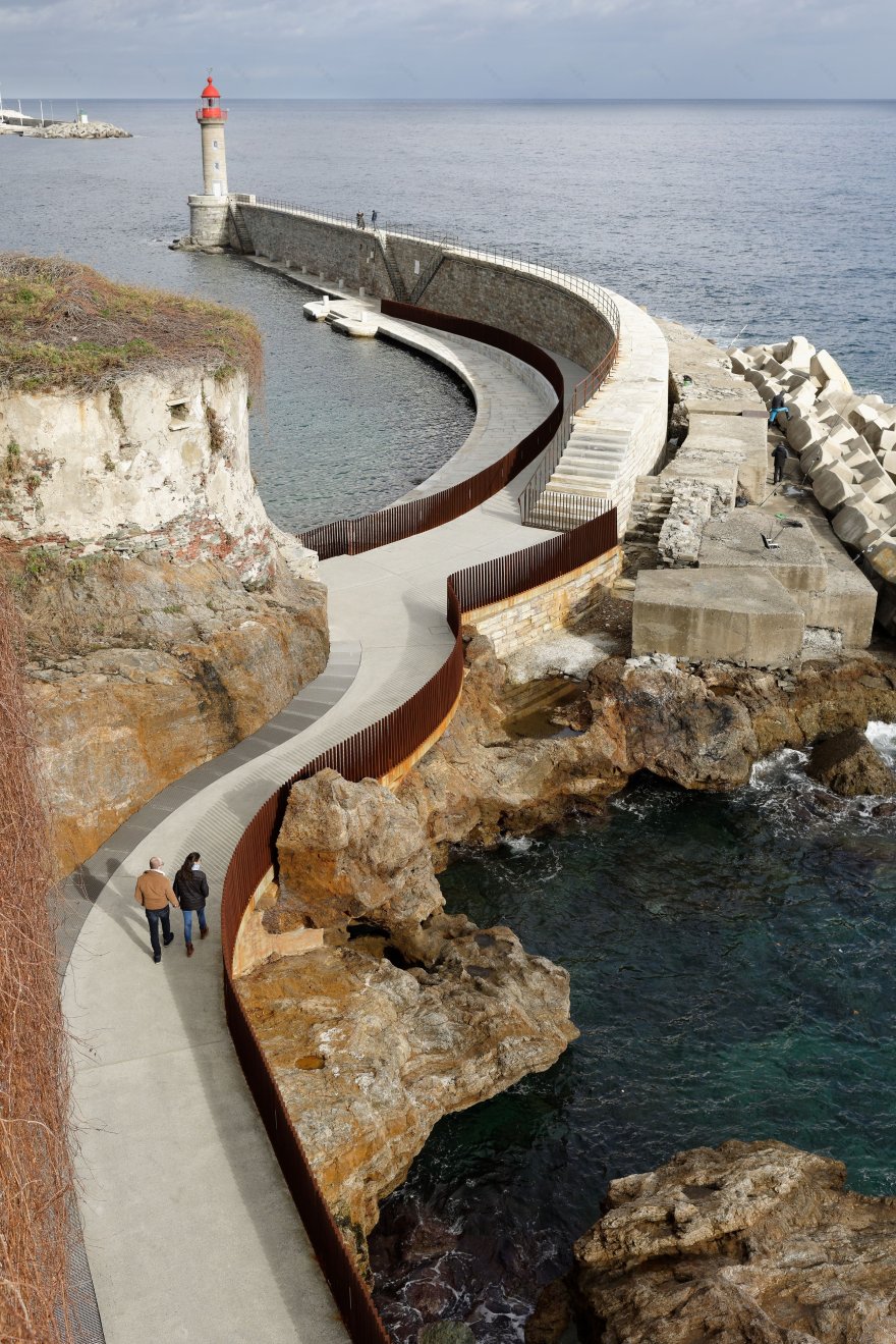 悬浮海上的科西嘉岛堡垒步行道丨法国丨Dietmar Feichtinger Architectes 等-5