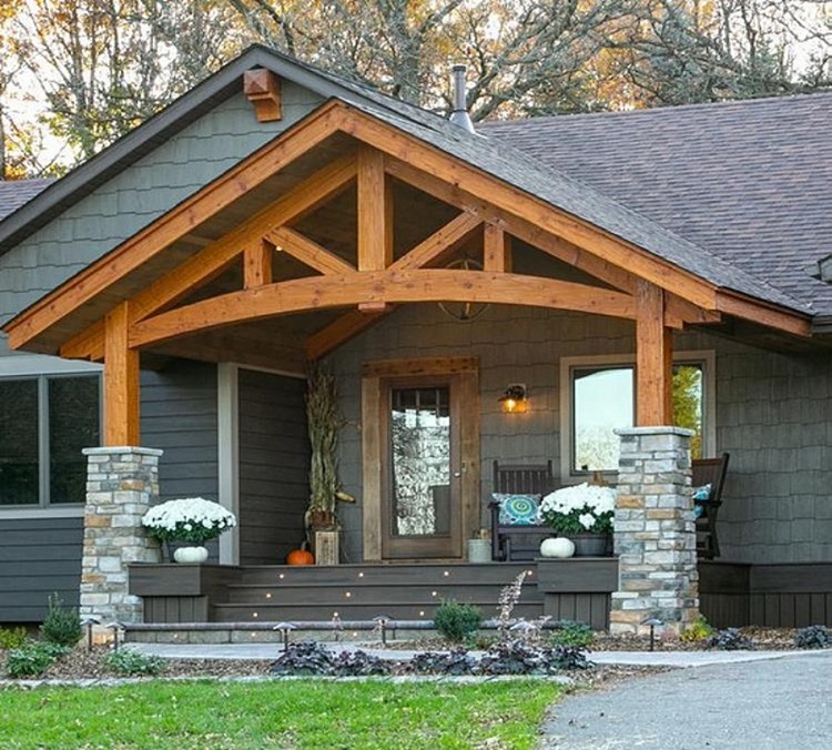 各类风格的门廊  阳台设计项目-87