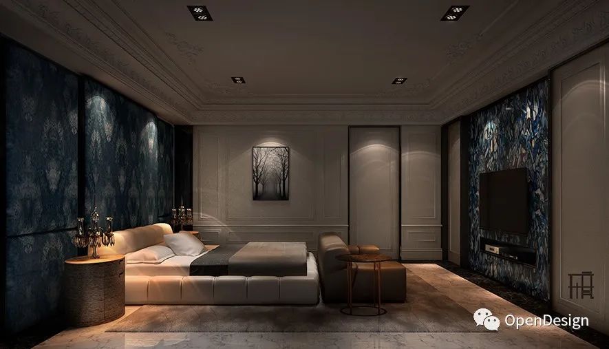 玥庭国际 · 蓝色调的时尚与古典交融的住宅设计丨中国台中丨天境设计-32