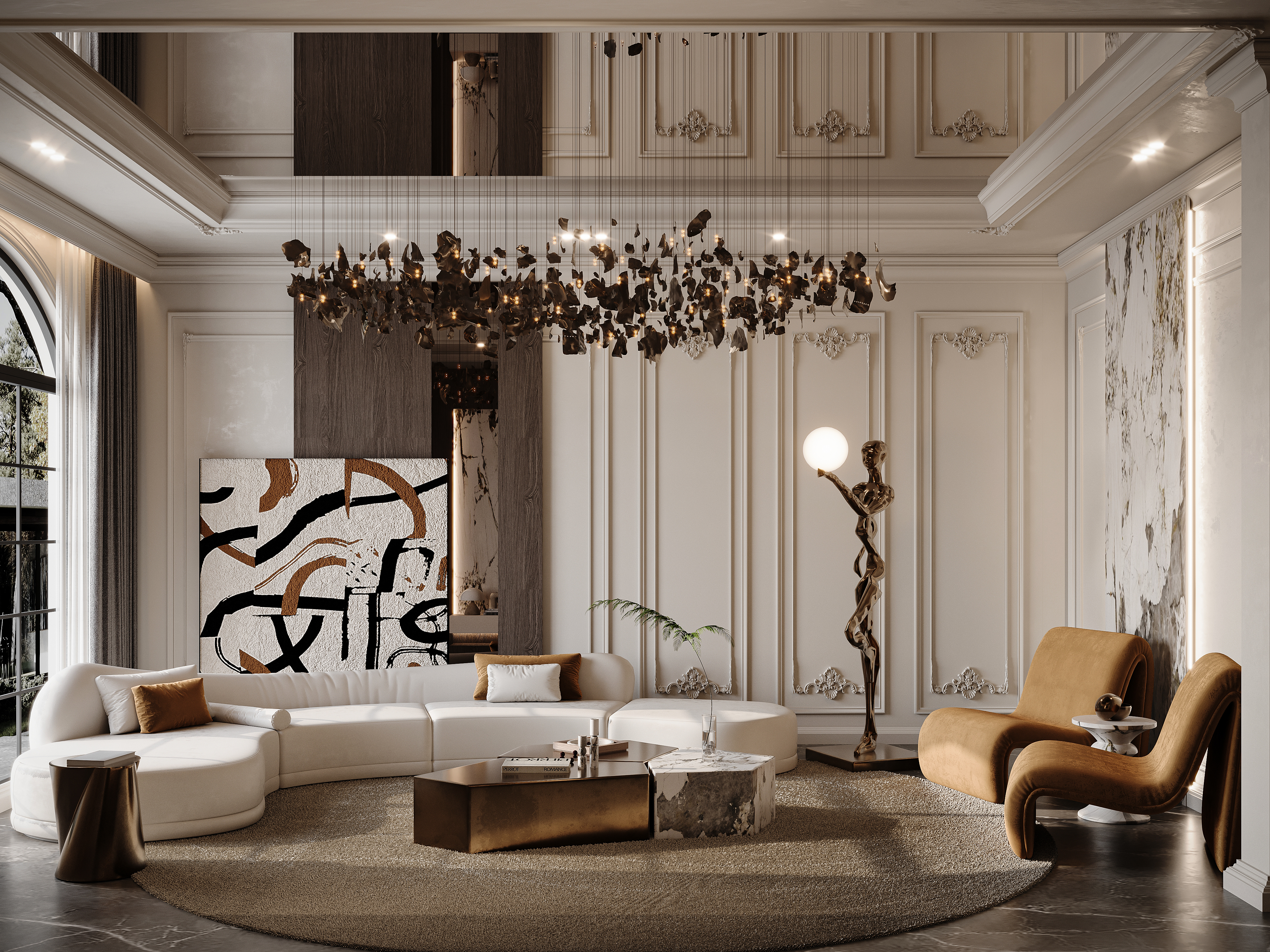 Neo Classic Living Room 3DSMAX CORONA RENDER-0