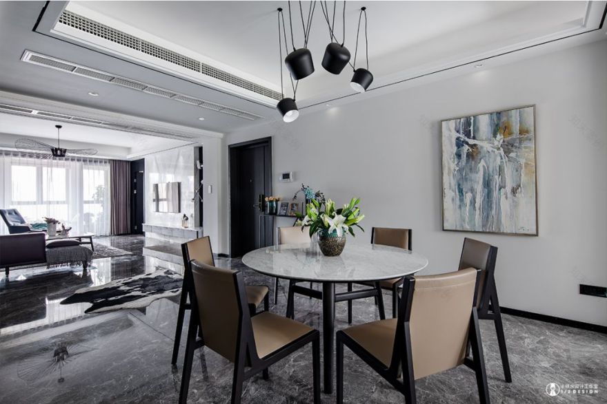 简约黑白灰,现代主义情怀的南北通透之家-40