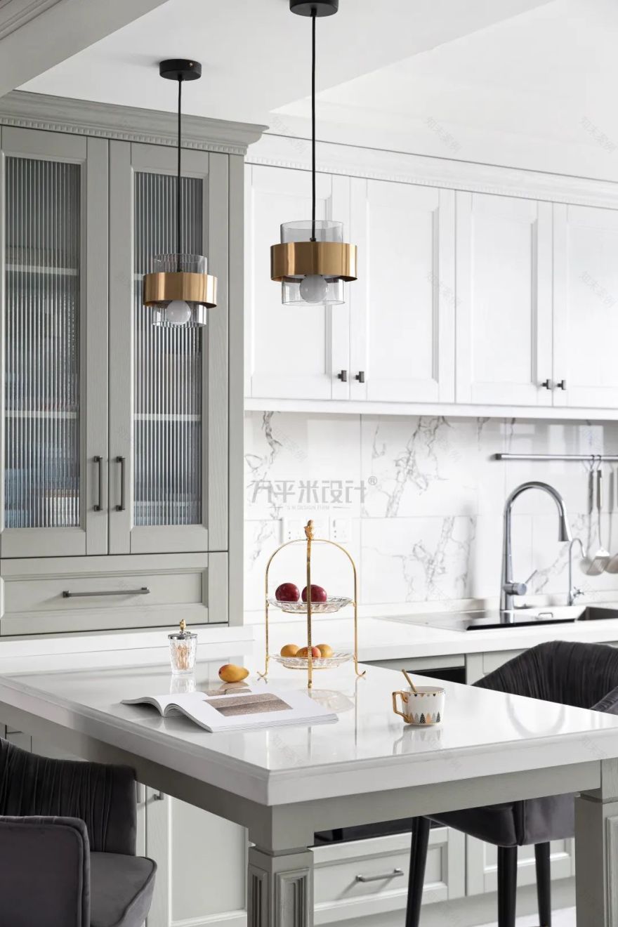 金福苑 82㎡美式混搭,复古与轻奢的完美融合-55