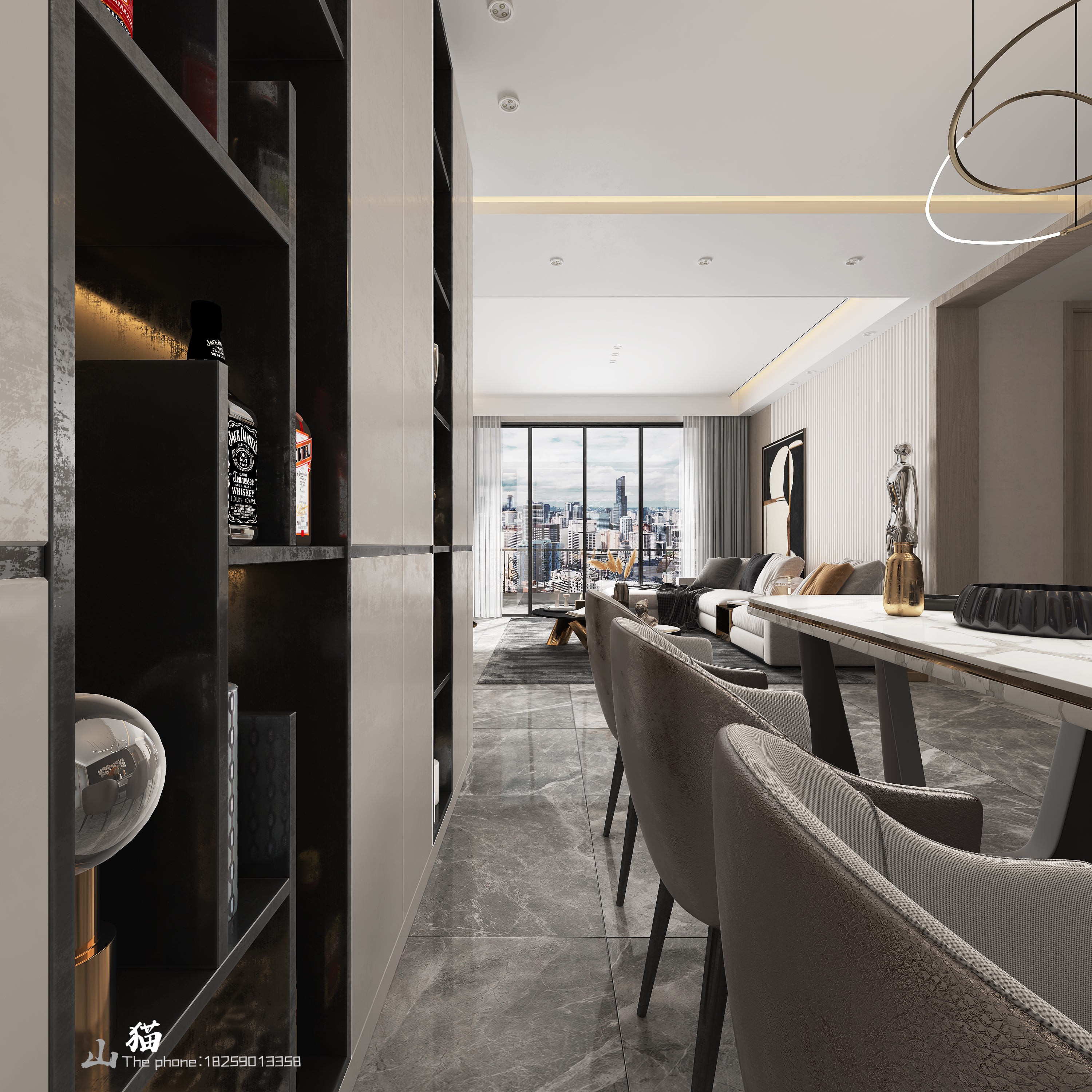 3Dmax18 打造现代居家客餐厅设计-13