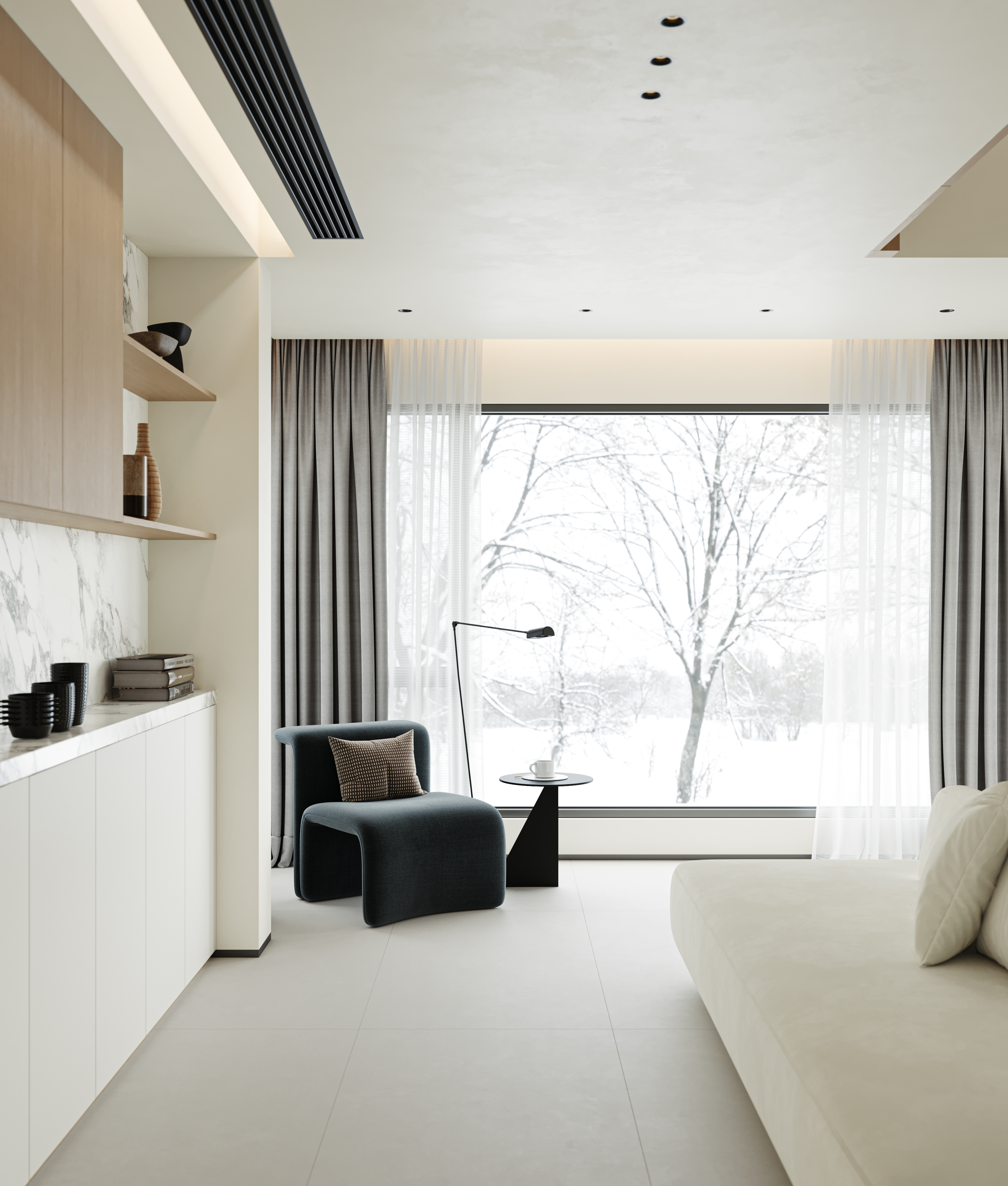 现代奶油别墅-8