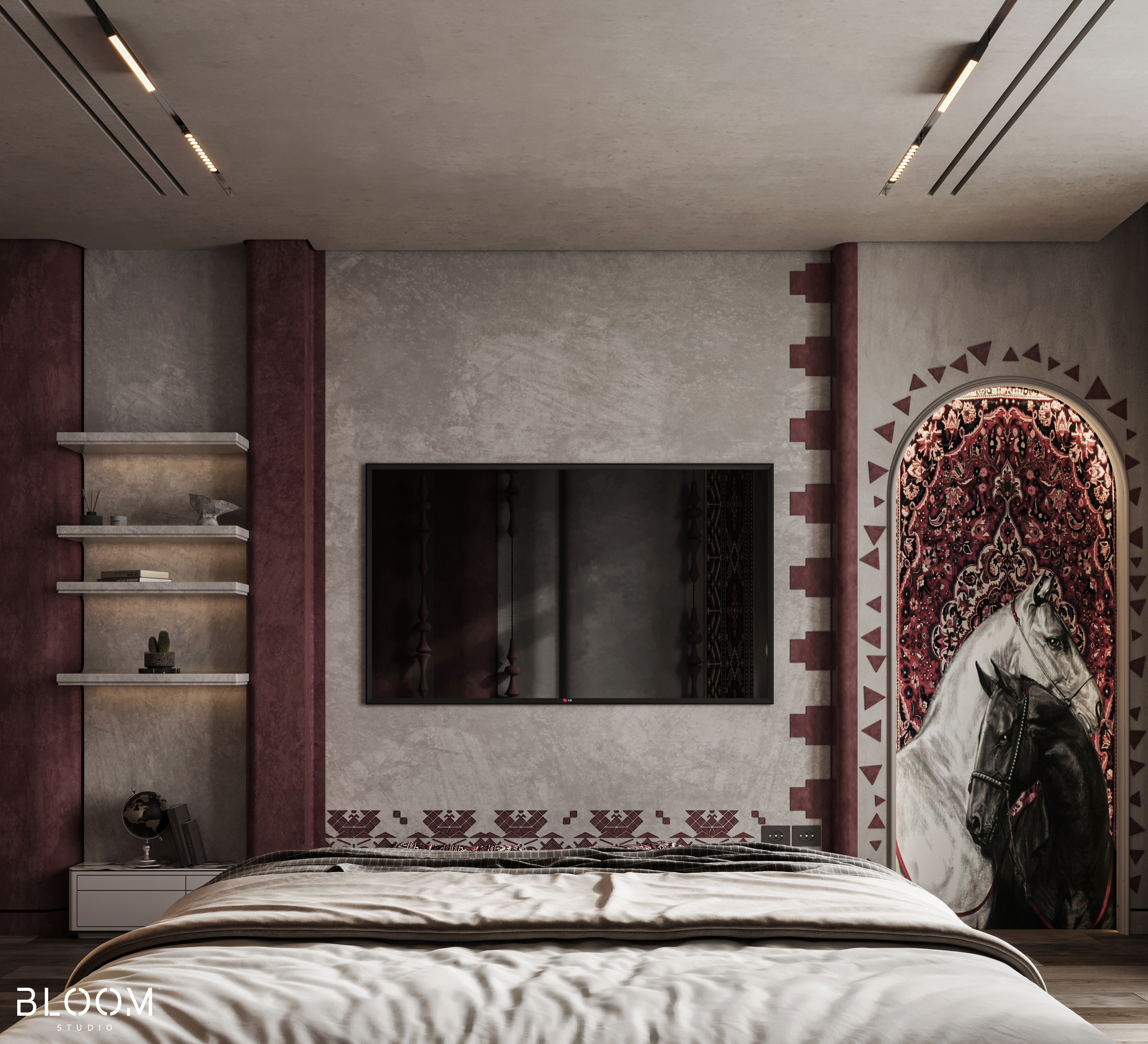 海福卧室（注：这里HAIF可能是一个品牌名之类的，音译为海福，若有具体背景信息可替换为更合适的译法）丨阿曼丨Bloom Studio-8