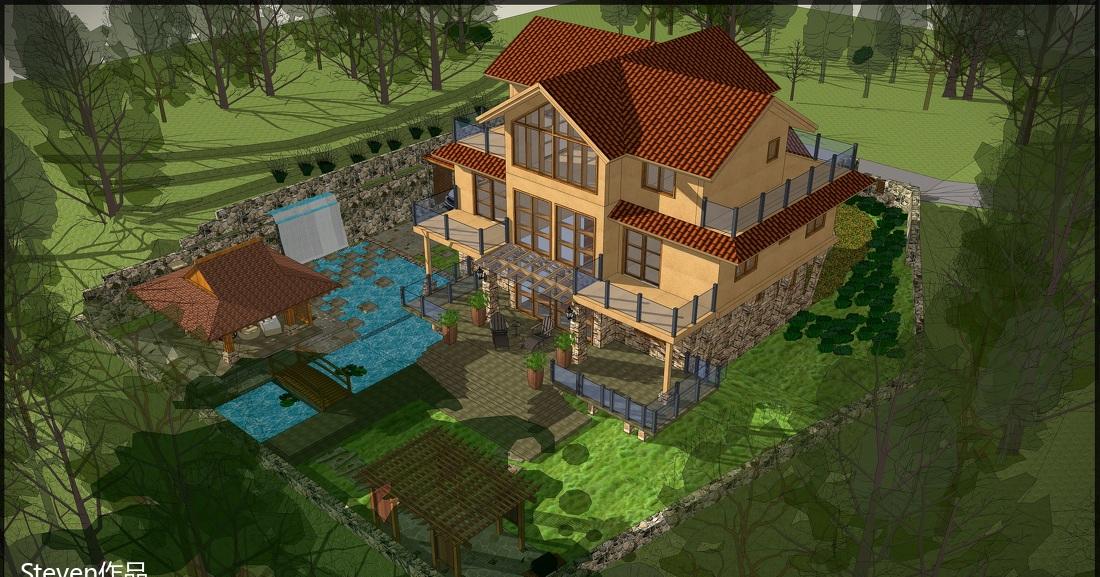 
私人别墅外观结构景观设计 -2