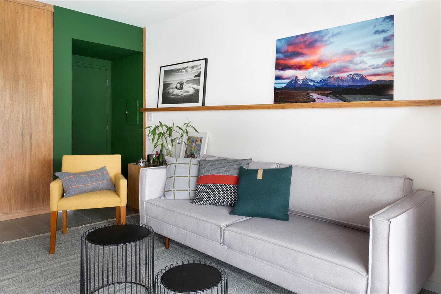 巴西 34 平米公寓的年轻时尚设计-2