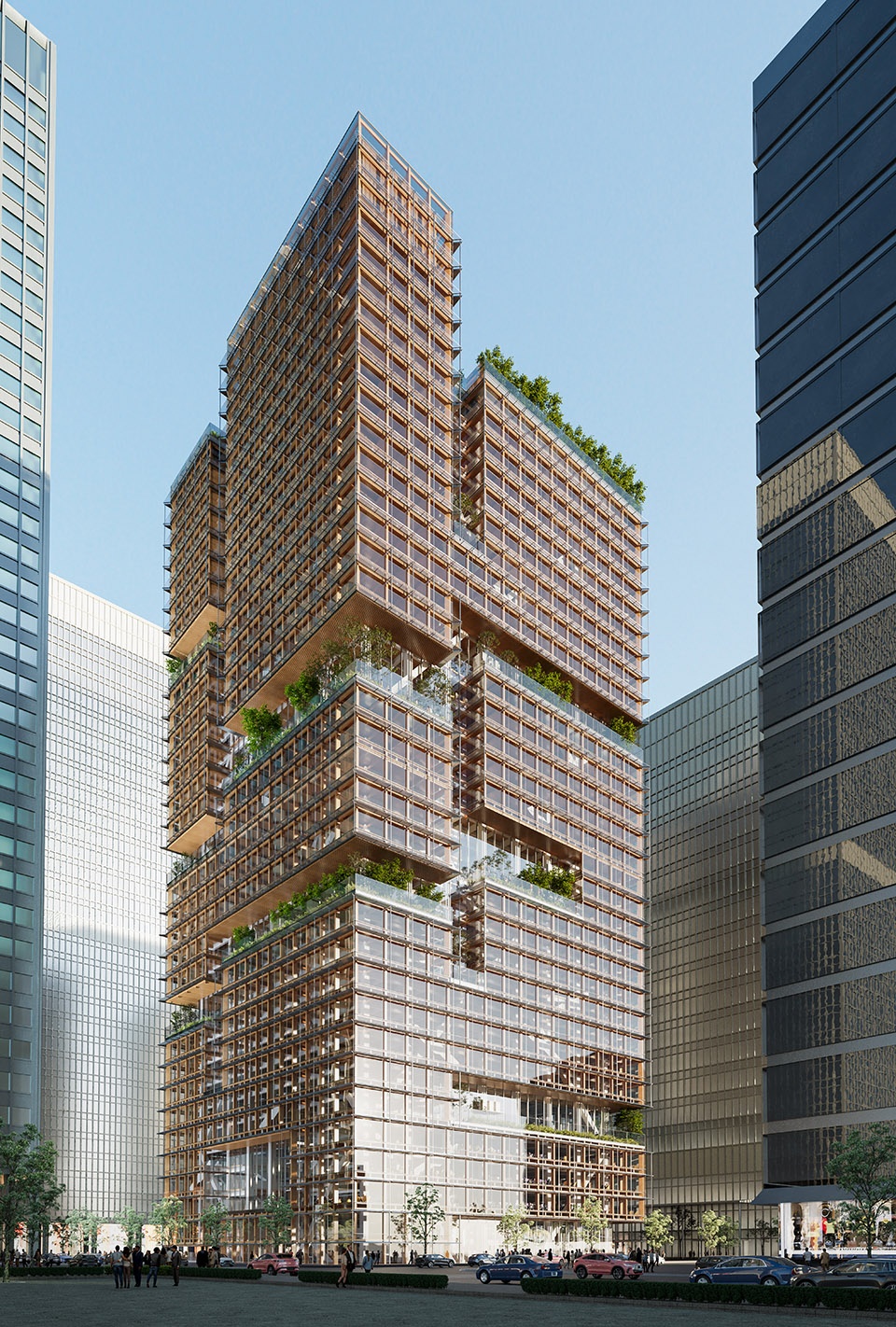 “再生树”超高层概念方案丨日建设计-7