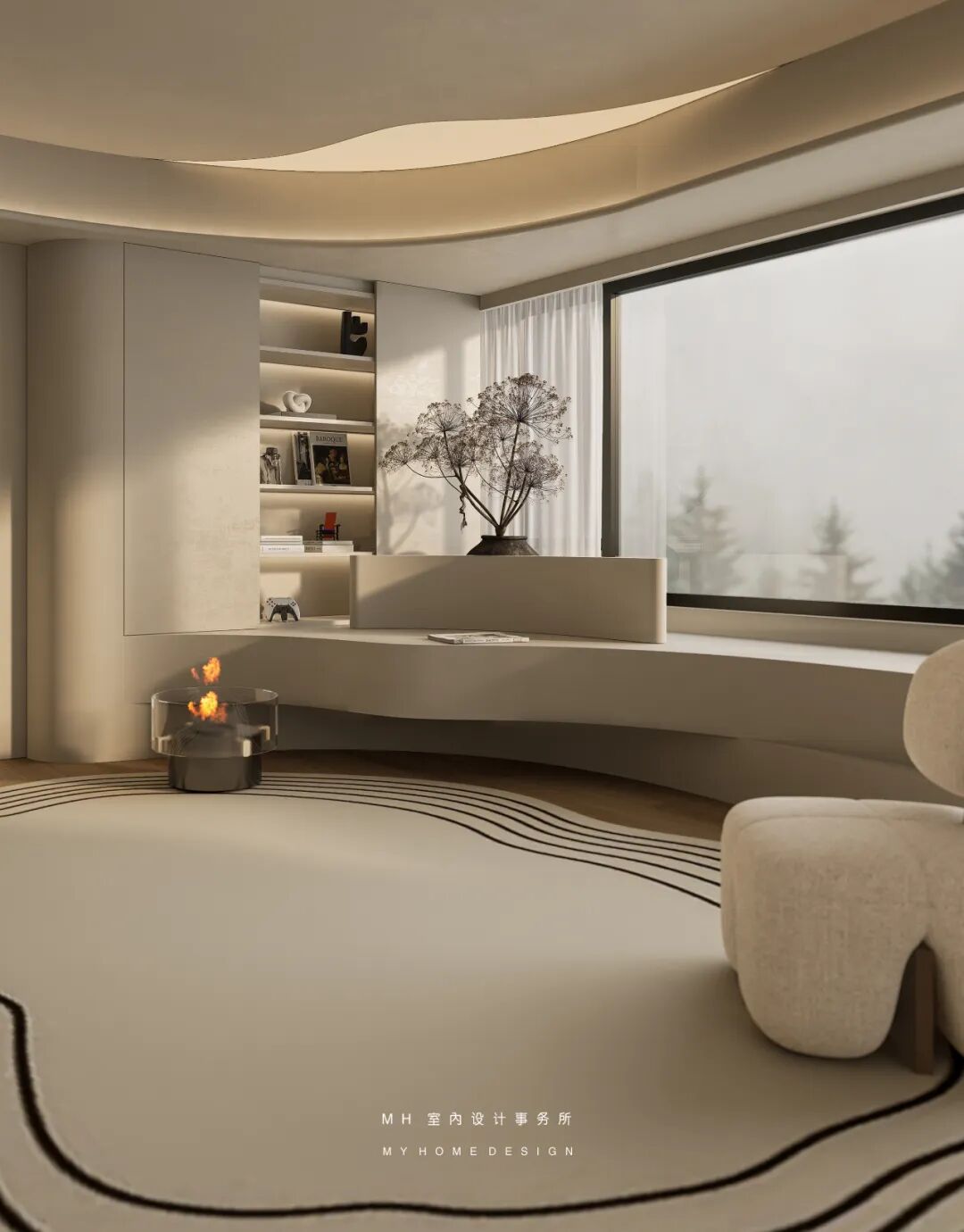 【首发】MH设计新作：流动的诗▏解构空间-23