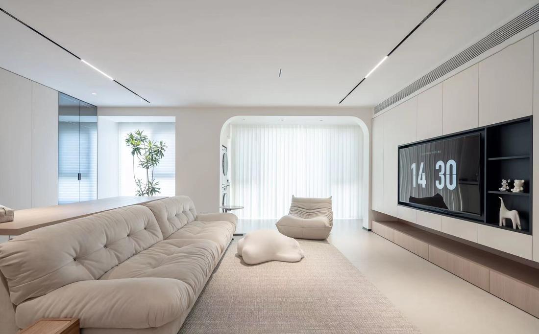 苏州绿地半岛极简奶油风丨中国苏州丨域空间设计-0