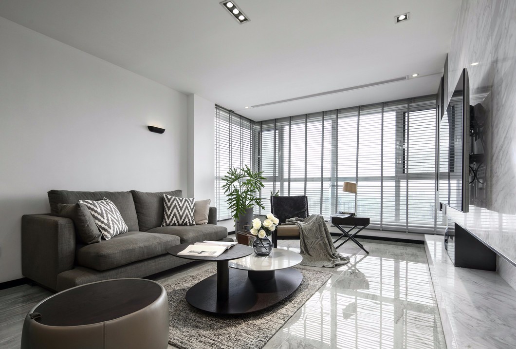 宝盛广场住宅 | 现代高级灰的复式 Loft 设计-2