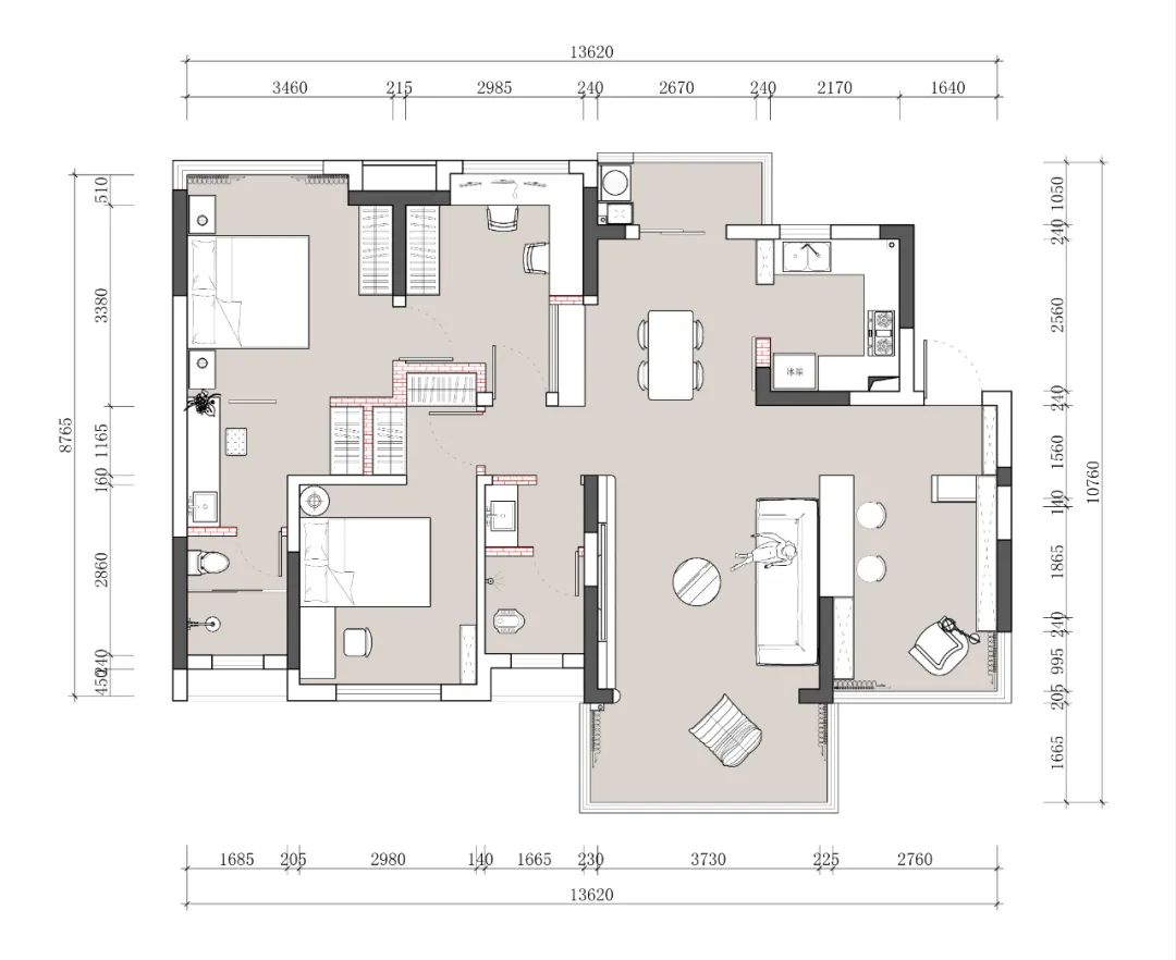 125㎡开阔空间 · 一家三口私宅设计丨中国桂林丨高俊毅-18