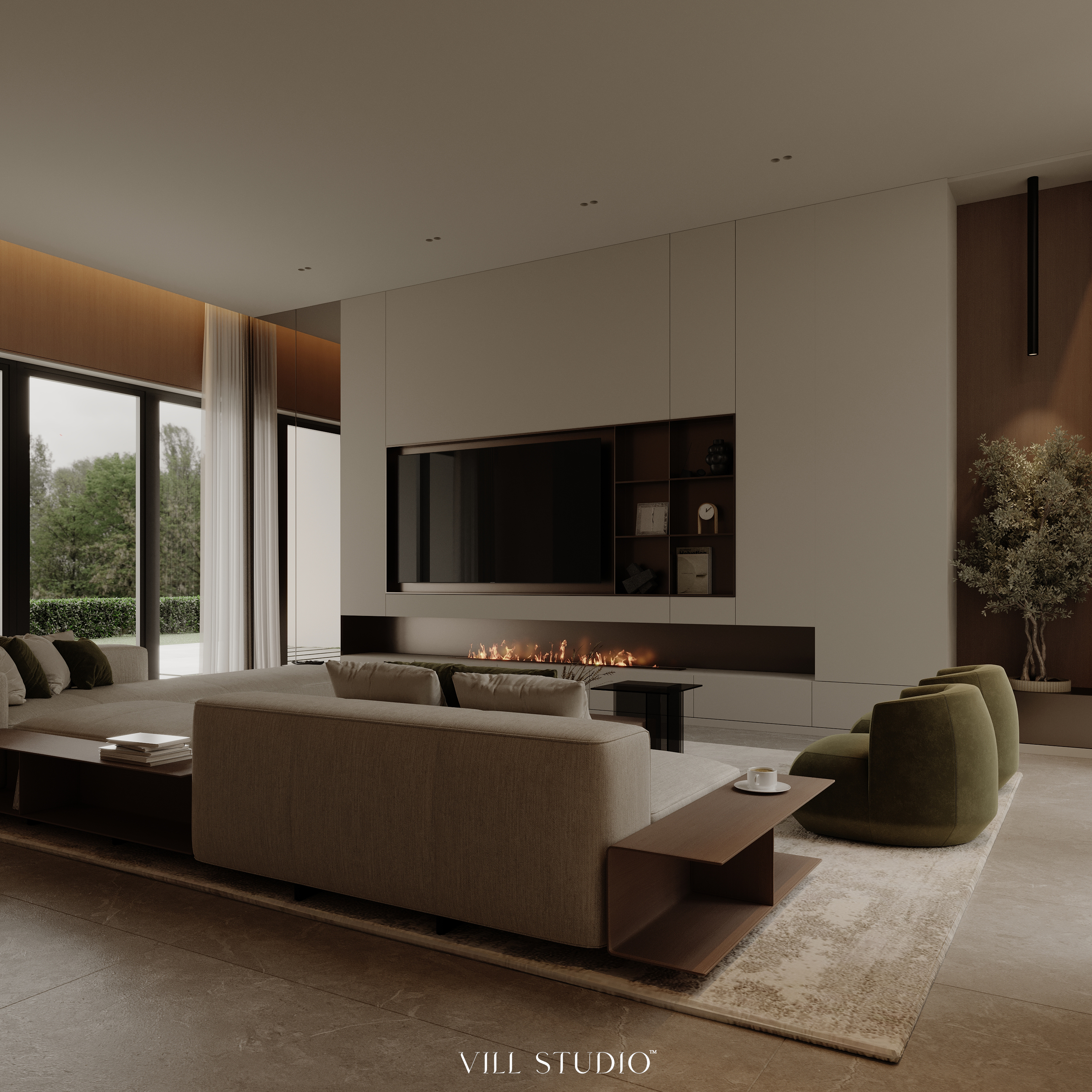 MODERN LIVING - DINING INTERIOR DESIGN | KSA-8