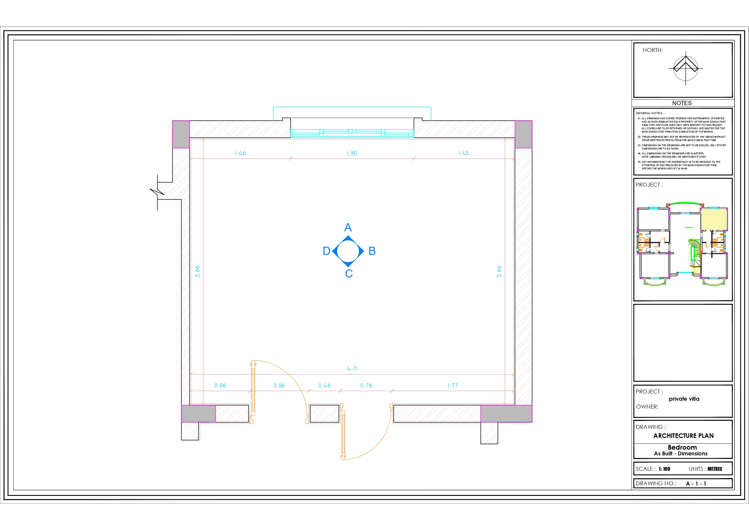 Shop drawings of Bedroom 2-0