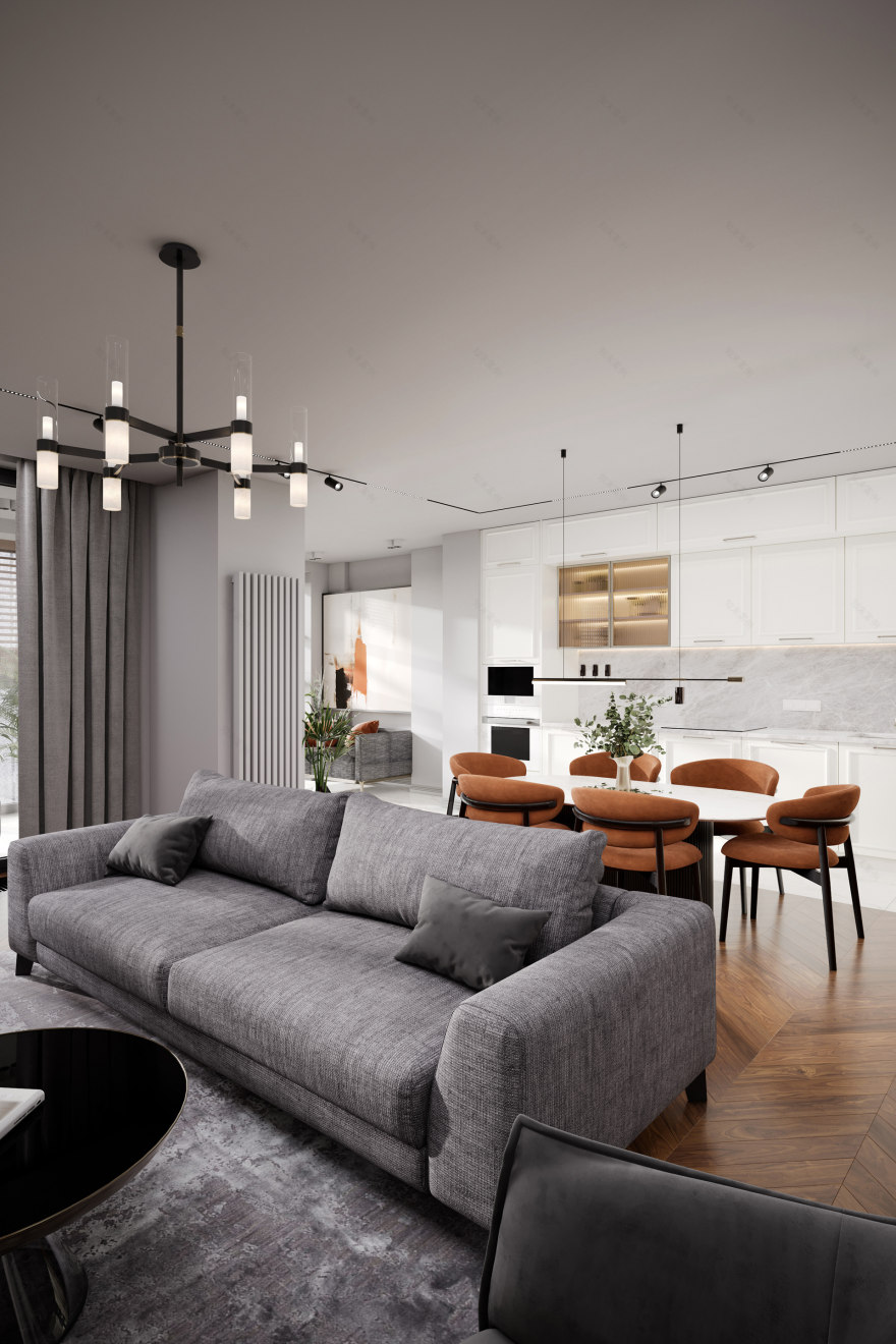 ЖК "RiverSky" 三室公寓可视化项目丨俄罗斯莫斯科-7