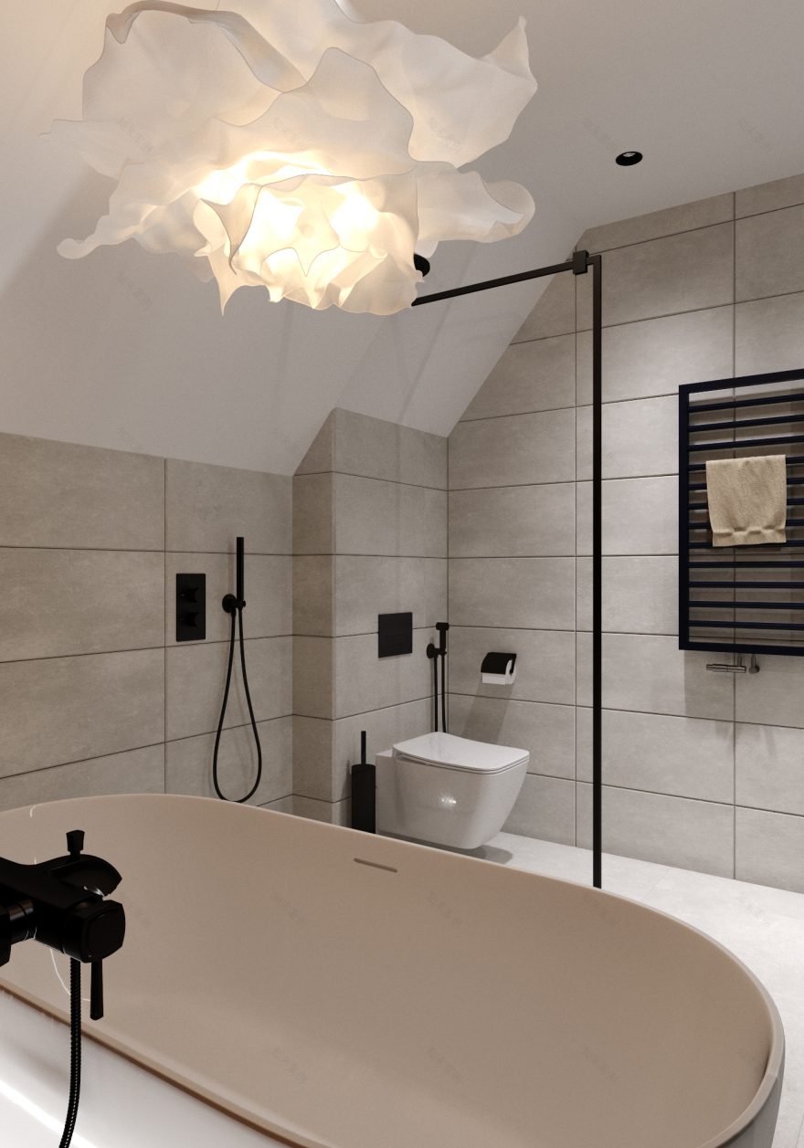 Bathroom for the cottage house near Kyiv (Ukraine)-8