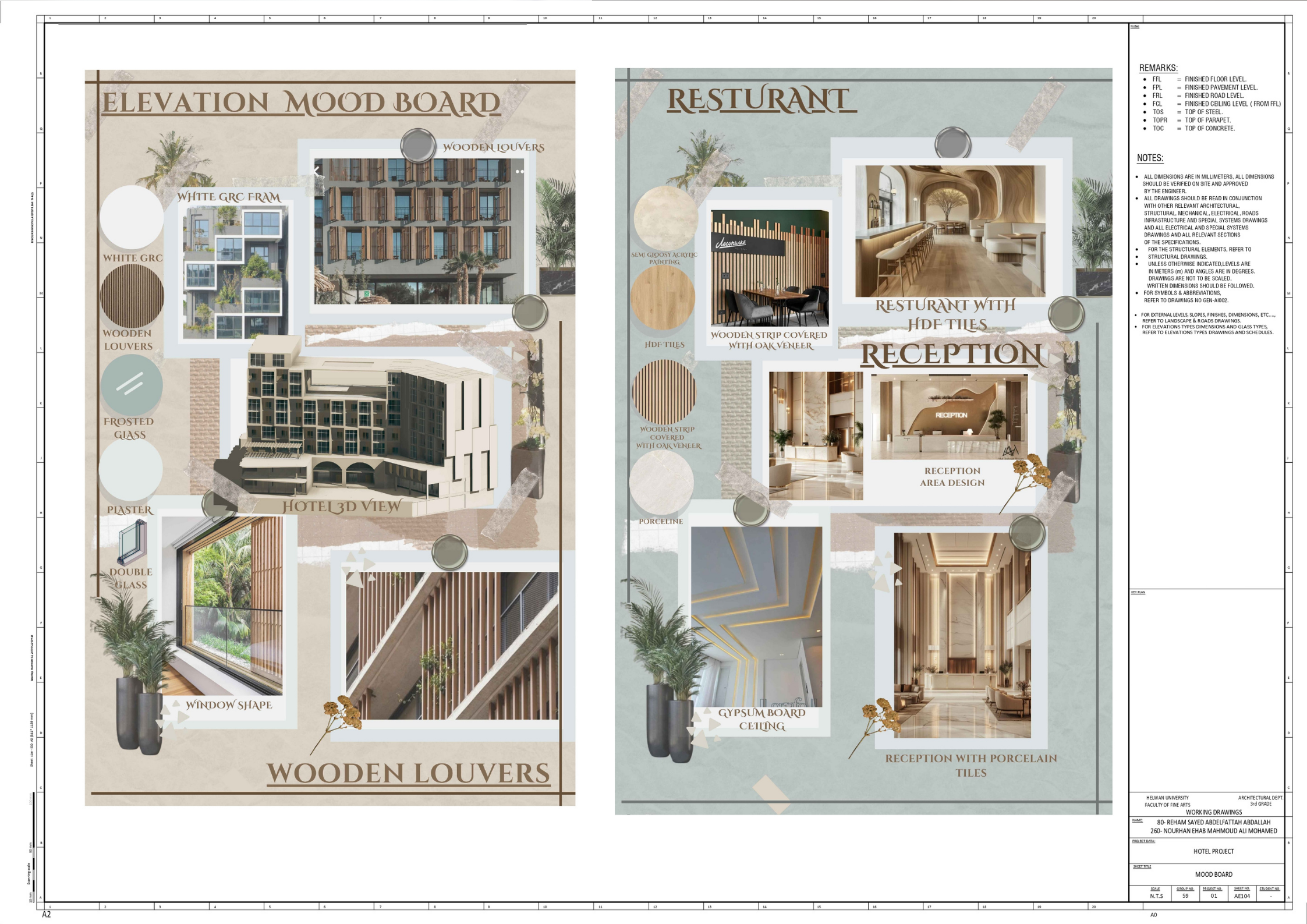 RENOS(3  STARS HOTEL)技术绘图项目丨赫勒万大学美术学院建筑系-9