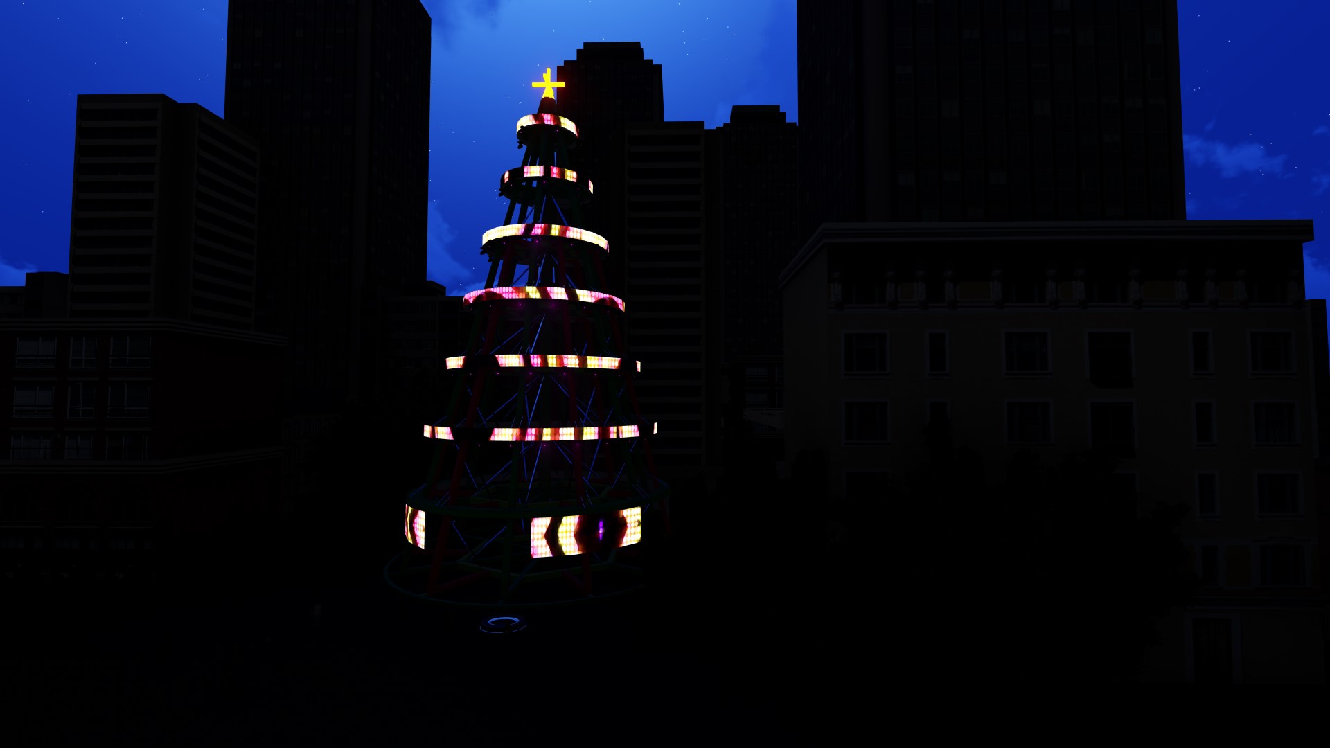 Árvore de Natal em LED - para praças públicas-16