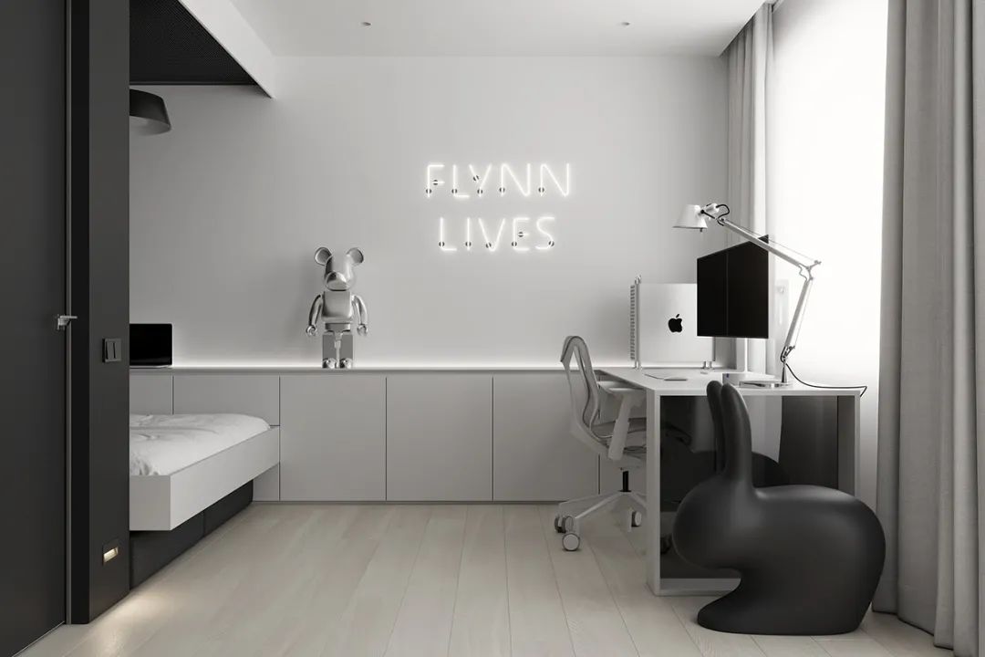 现代黑白色调 loft 公寓丨白俄罗斯明斯克丨Andrew & Darya Zhlobich-35