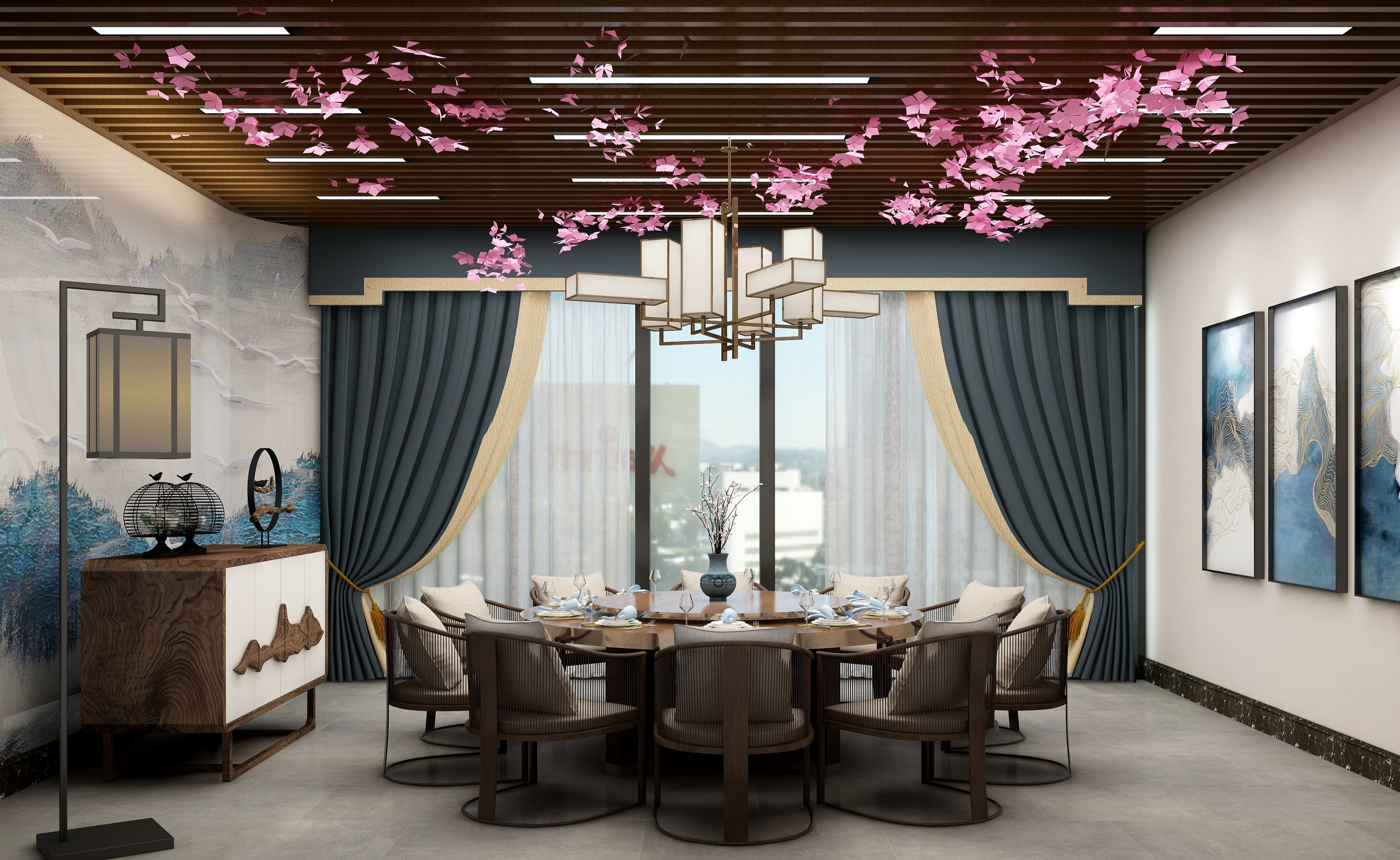 饭店包间-中式-1