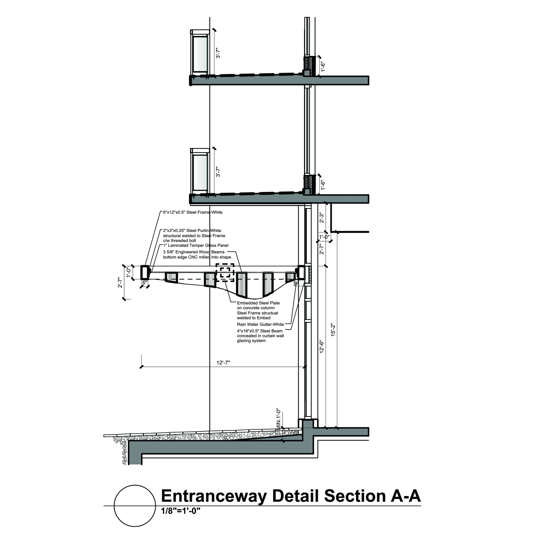 Davie & Nicola Residential Tower Entranceway Canopy Design in Westend Vancouver, Canada | C O C-20