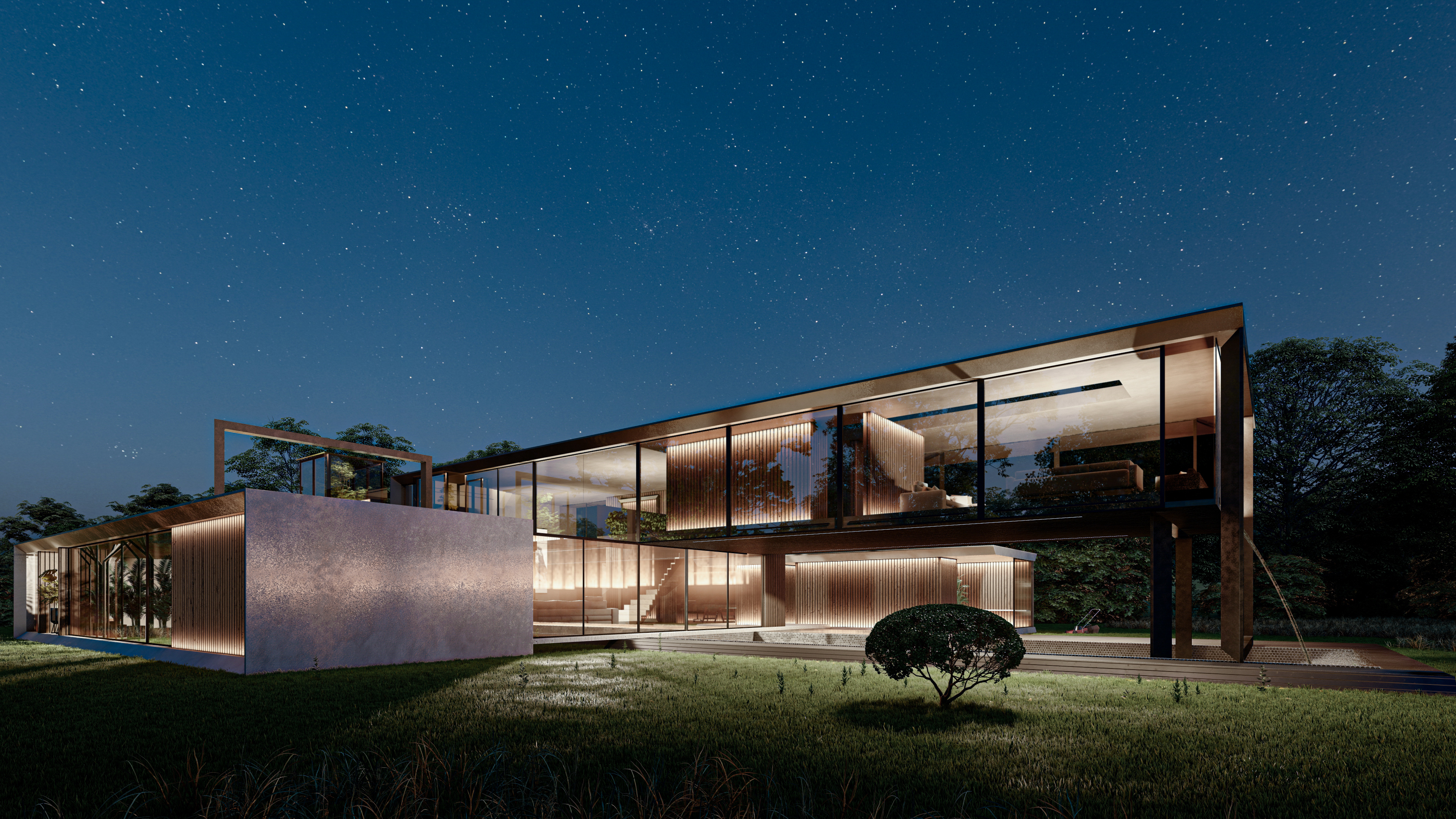 现代别墅外观可视化设计丨南非丨RABANI 建筑工作室-11