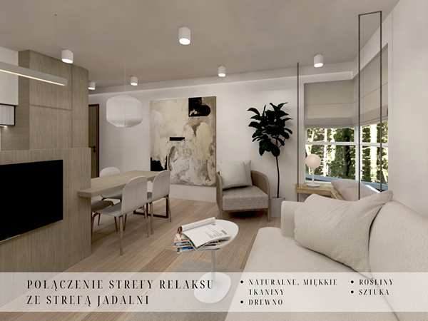 HAPTIC studio - kompleksowy projekt mieszkania 47 m2-1