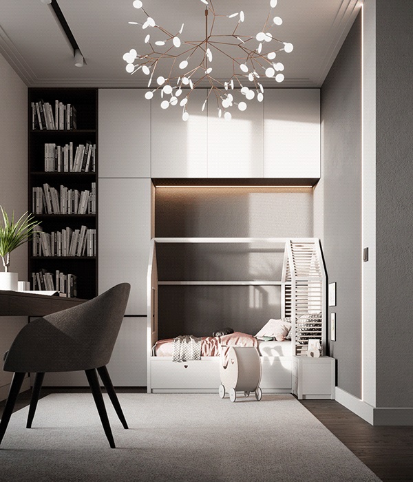 59㎡简约风小空间公寓设计 既舒适又精致！-15