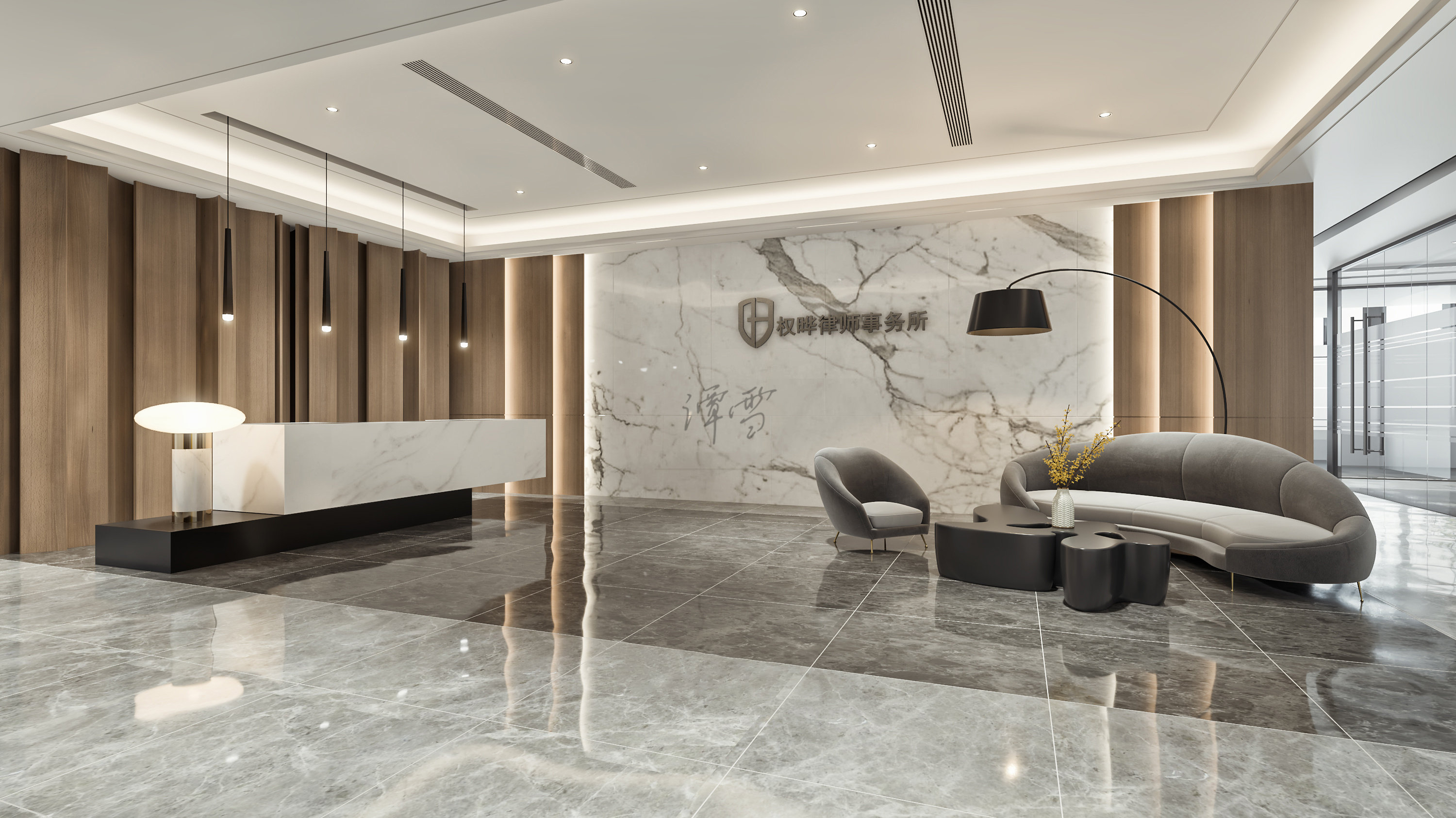 现代办公空间效果图表现-1