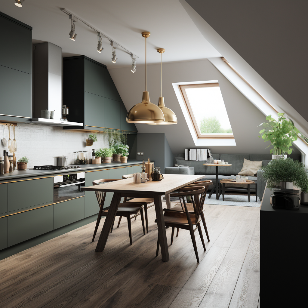 自然韵味:森林意象下的璀璨厨房-6