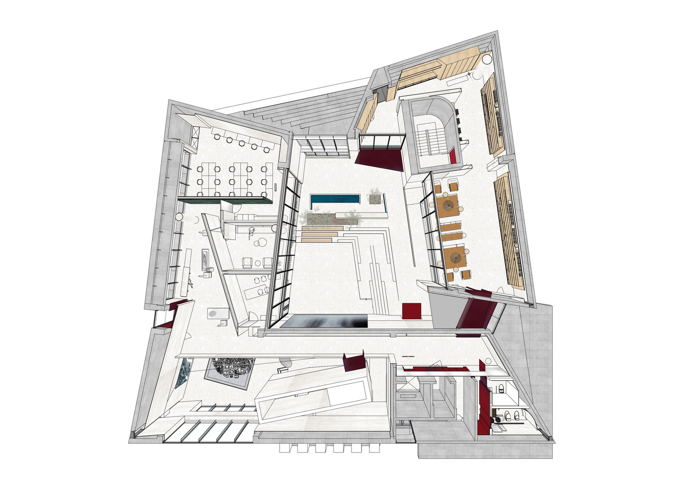济南中海寰宇艺术中心售楼处SU模型-6