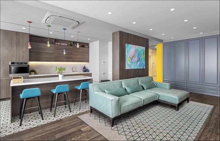 居家填色游戏——108m²缤纷生活宅 | 33BY Architecture-6