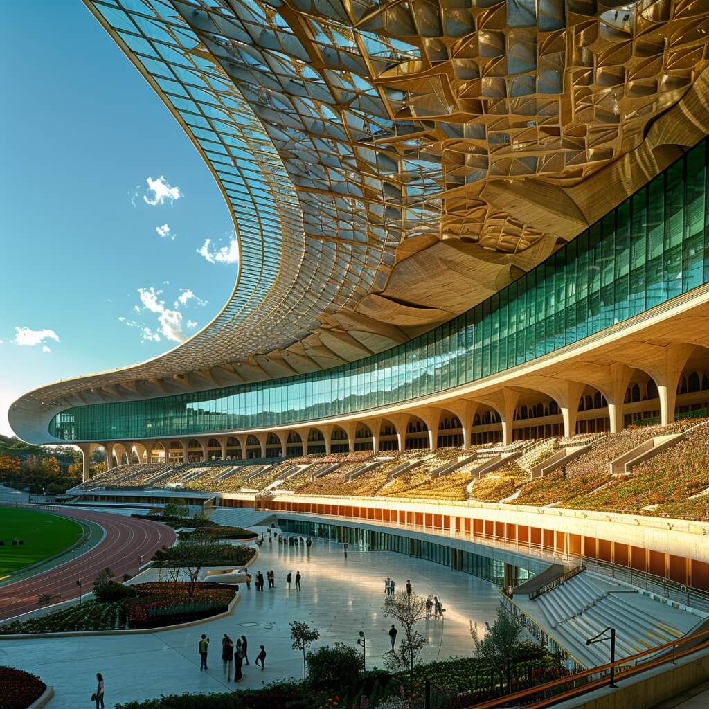 丘比内赫体育场丨卡塔尔多哈丨Green Clay Architecture-7