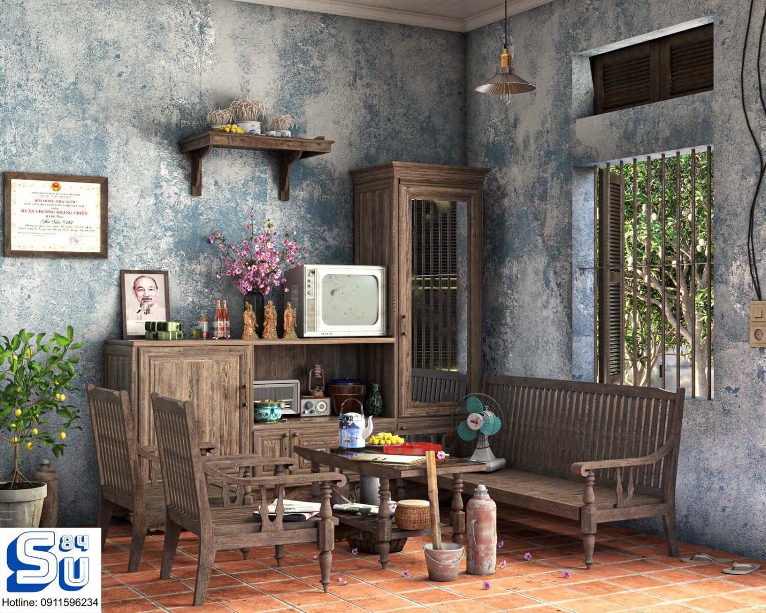 SketchUp 房屋外部模型丨Tran nam-6