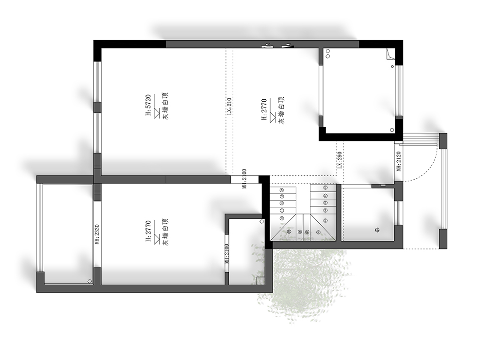 奶油风复式住宅丨中国滁州丨飞墨设计组-10
