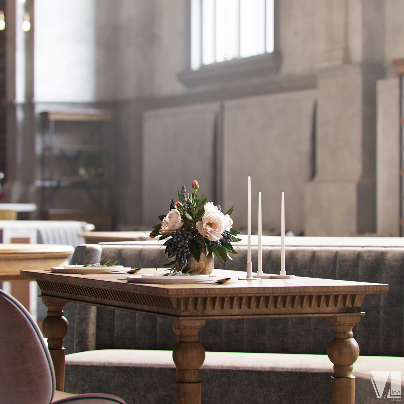 复古工业风 Moonzana SOHO家居办公空间  VizLine Studio-8