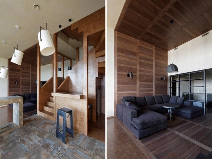 俄罗斯 18 层顶层公寓,多层次空间与自然金属元素的创新结合-35