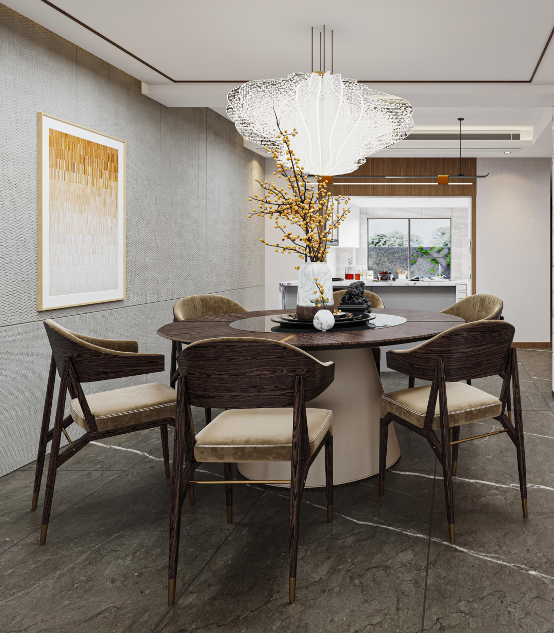 西安紫薇田园都市F区新中式风家居设计丨中国西安丨西安·大小空间设计-16