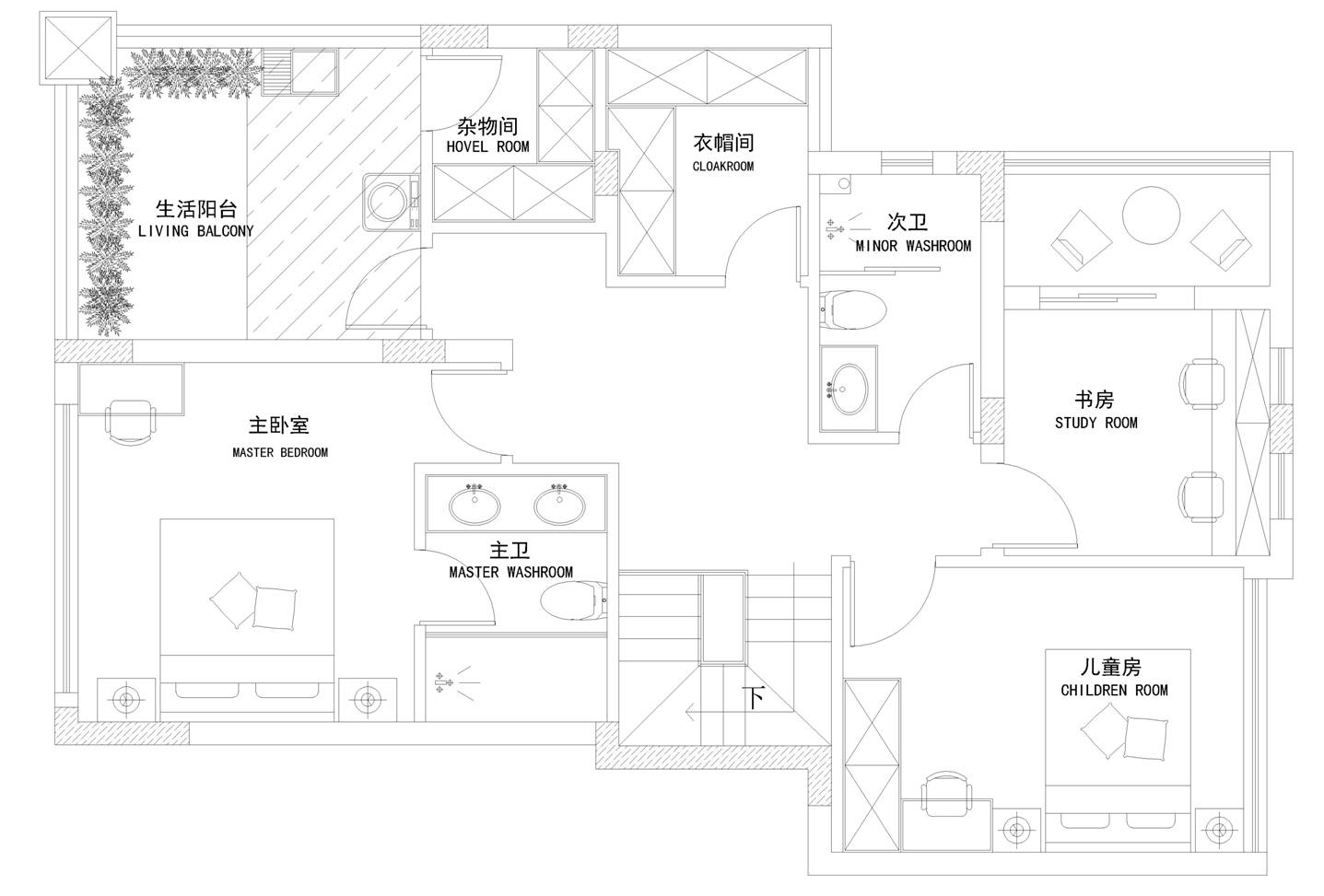 千山半岛 150㎡美法混搭风家居，三代同堂的温馨浪漫小家-71