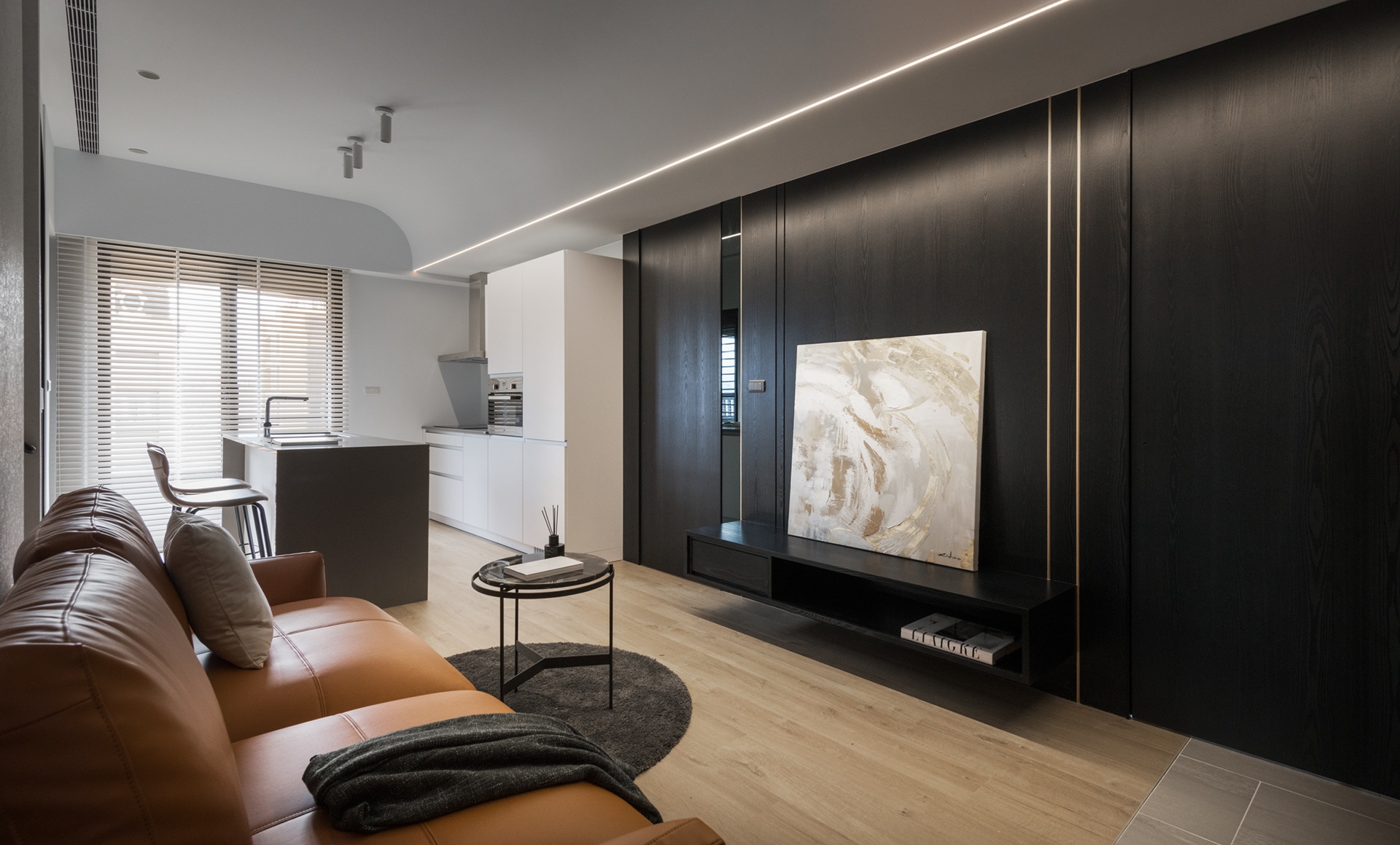 台北士林区黑与白小户型设计丨中国台北-9