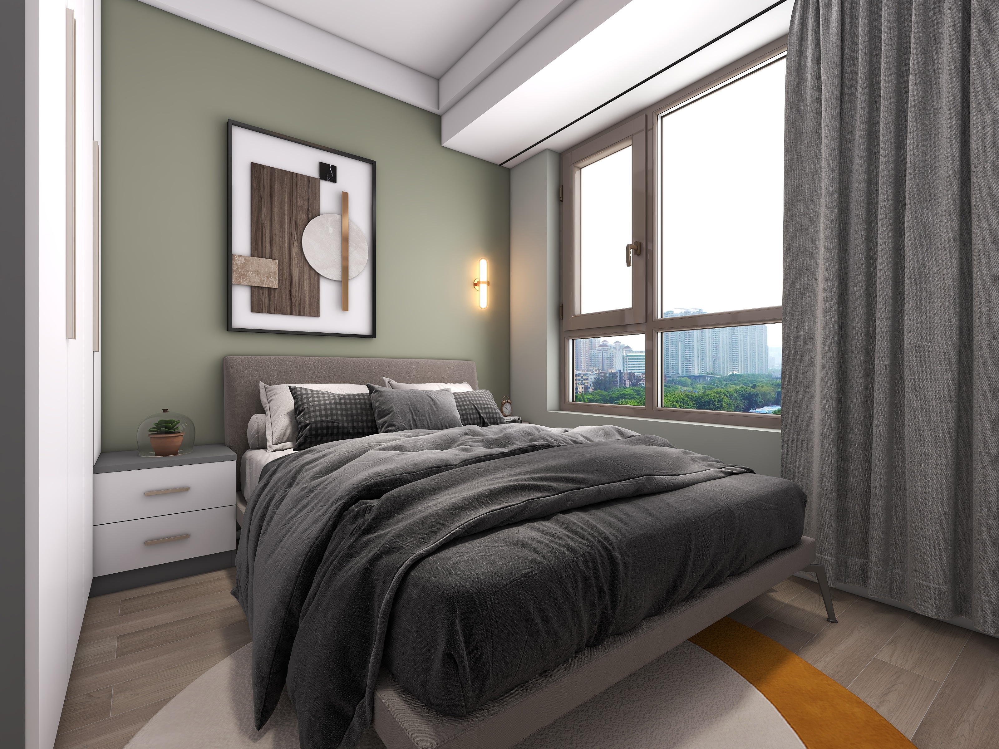 四川成都朗基香颂天府二期（113平方现代简约四居室）-48