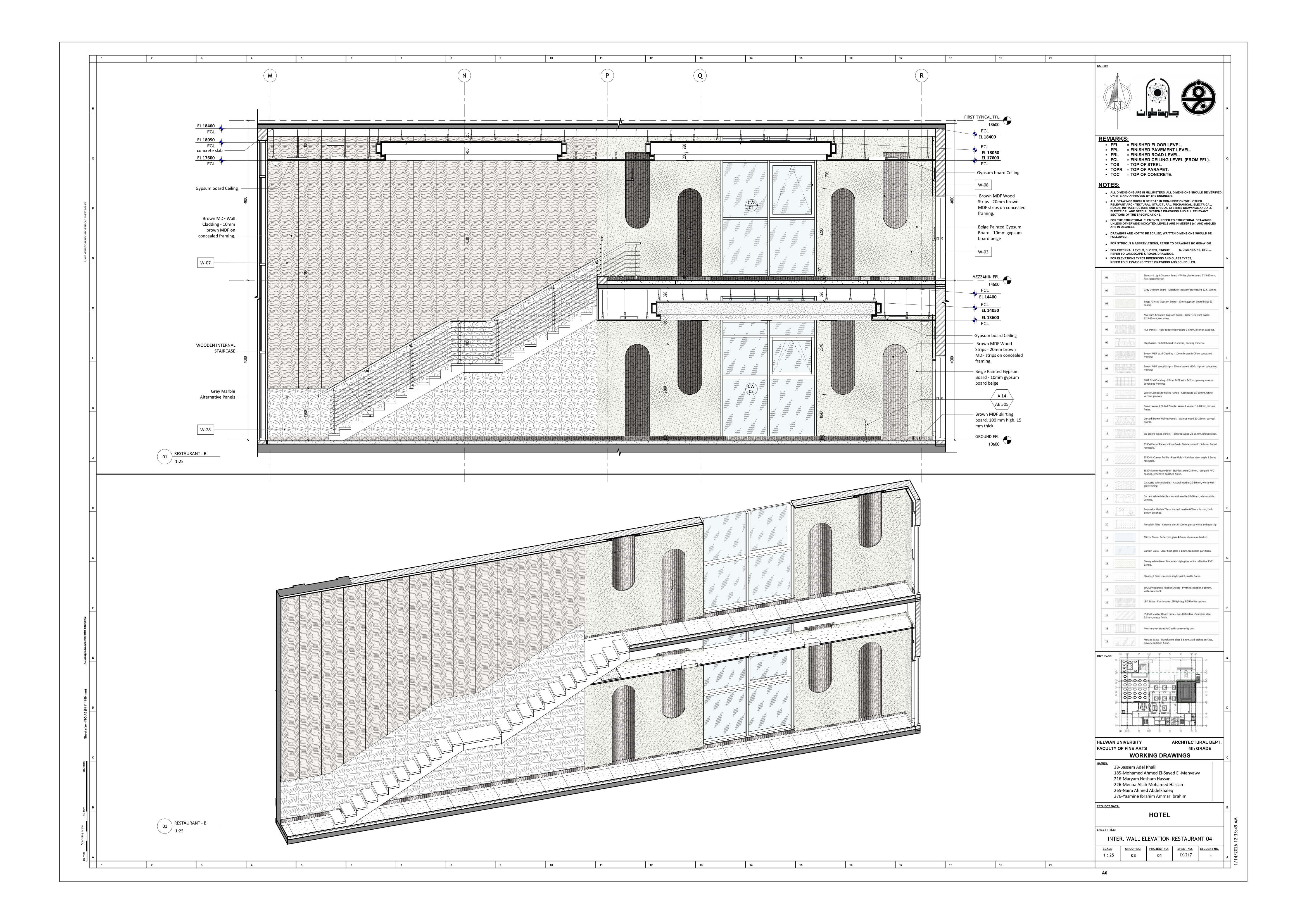 Blue Hotel | 3-Star Hotel Working Drawings-88