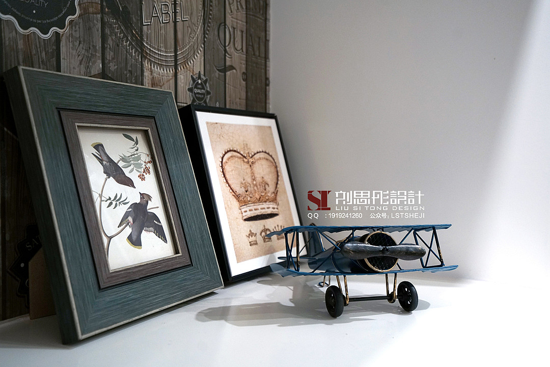 幸福时代 98 平美式混搭风，蓝色沙发点亮空间-44