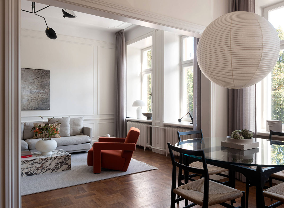 斯德哥尔摩优雅现代经典公寓设计-1