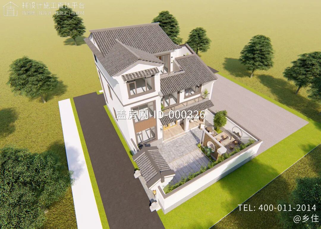 【设计师案例】土建参考造价71万，面宽11m×进深11.6m浙江余姚三层新中式别墅-29